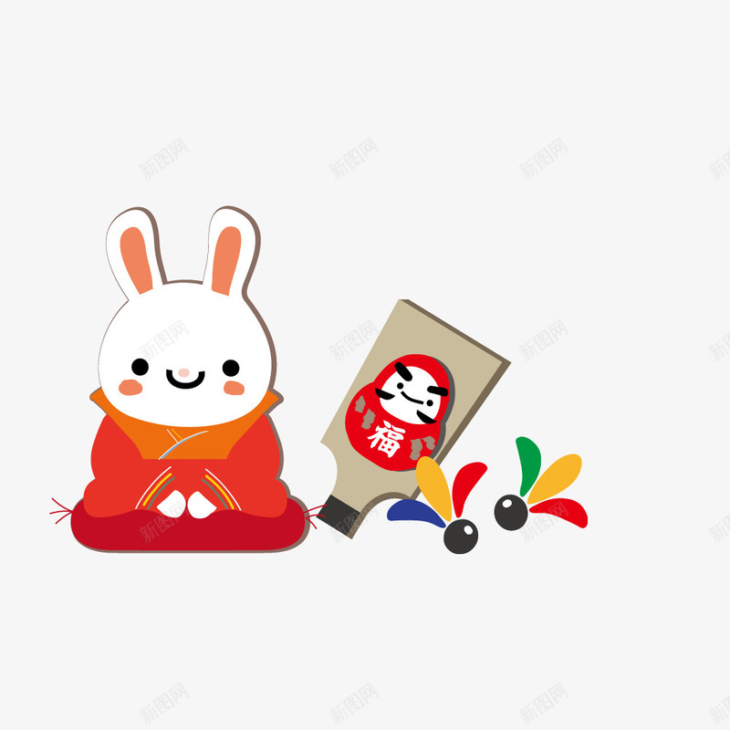 日式和风兔子png免抠素材_新图网 https://ixintu.com 兔子 卡通 卡通设计 和风 日式和风 日本