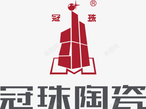 冠珠陶瓷居中logo图标图标