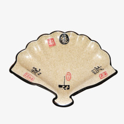 日式龙凤陶瓷盘子素材