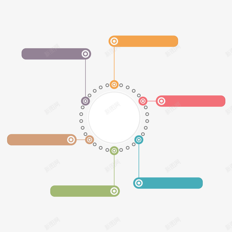 彩色圆形图表psd免抠素材_新图网 https://ixintu.com 商务 圆形 彩色 数据 素材