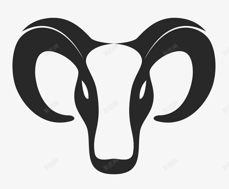 黑色羊logo创意矢量图图标eps_新图网 https://ixintu.com logo设计 创意羊 羊logo 羊图标 羊头设计 领头羊 矢量图