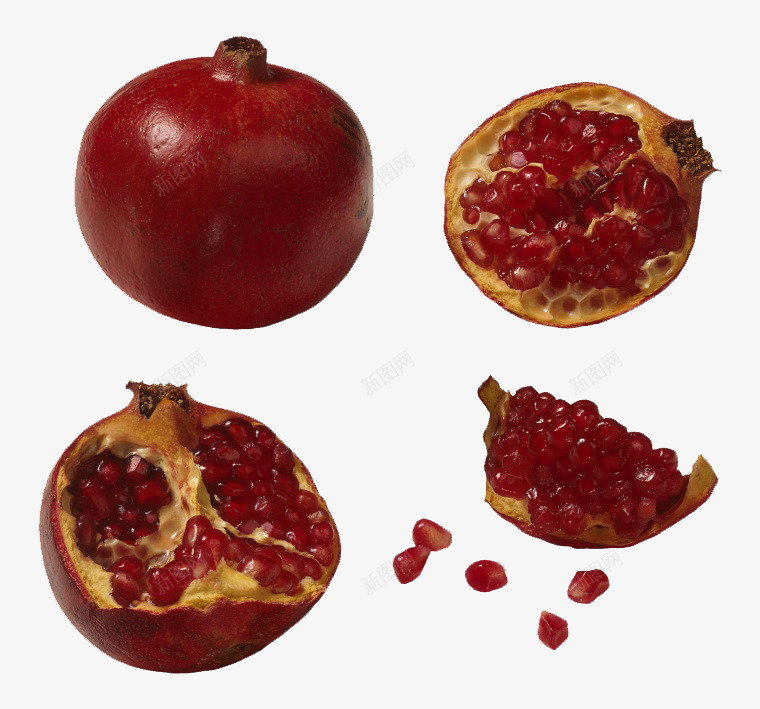 剥开的石榴png免抠素材_新图网 https://ixintu.com png图片 产品实物 水果 红色 食物