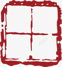 边框中国风式红章素材