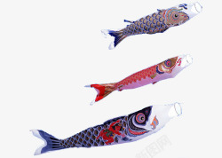 日本挂起来的鱼素材
