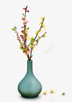 精美花瓶矢量唯美精美花瓶花束高清图片