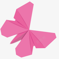 粉红折纸美丽折纸卡通矢量图高清图片