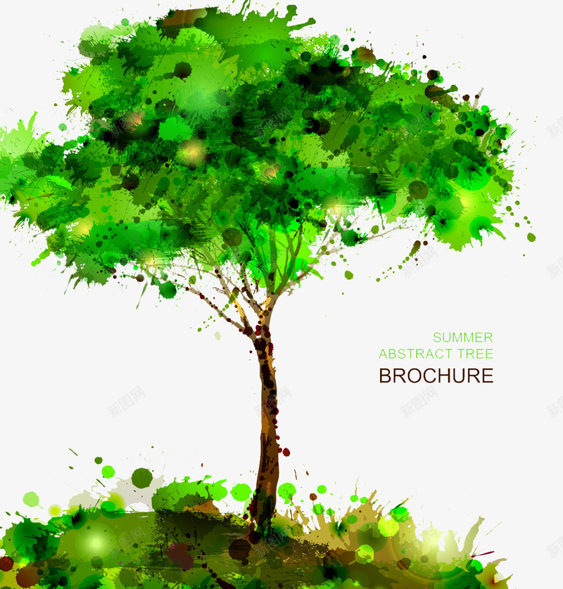 炫彩创意树模板png免抠素材_新图网 https://ixintu.com 创意树 水彩 炫彩 绿色 色彩创意