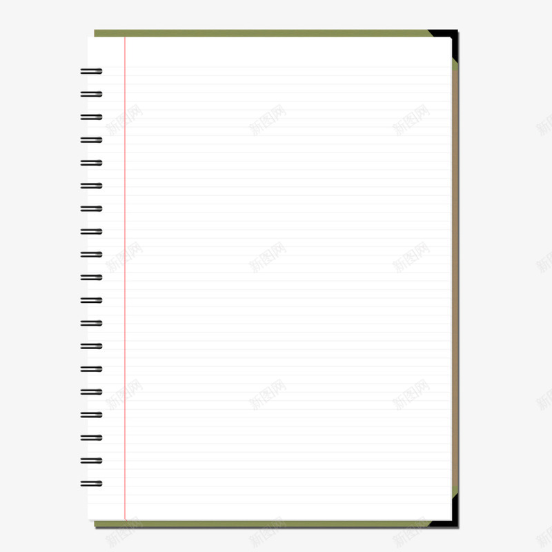 手绘线环笔记本png免抠素材_新图网 https://ixintu.com 一个笔记本 平面 彩绘 手绘 线环笔记本 绿色封面