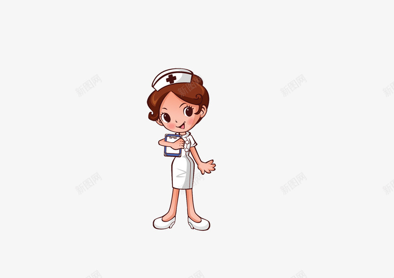 手绘护士psd免抠素材_新图网 https://ixintu.com 其他 广告设计 护士模板下载 护士素材下载 设计