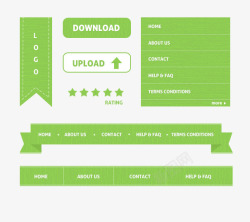 绿色UI网页工具素材