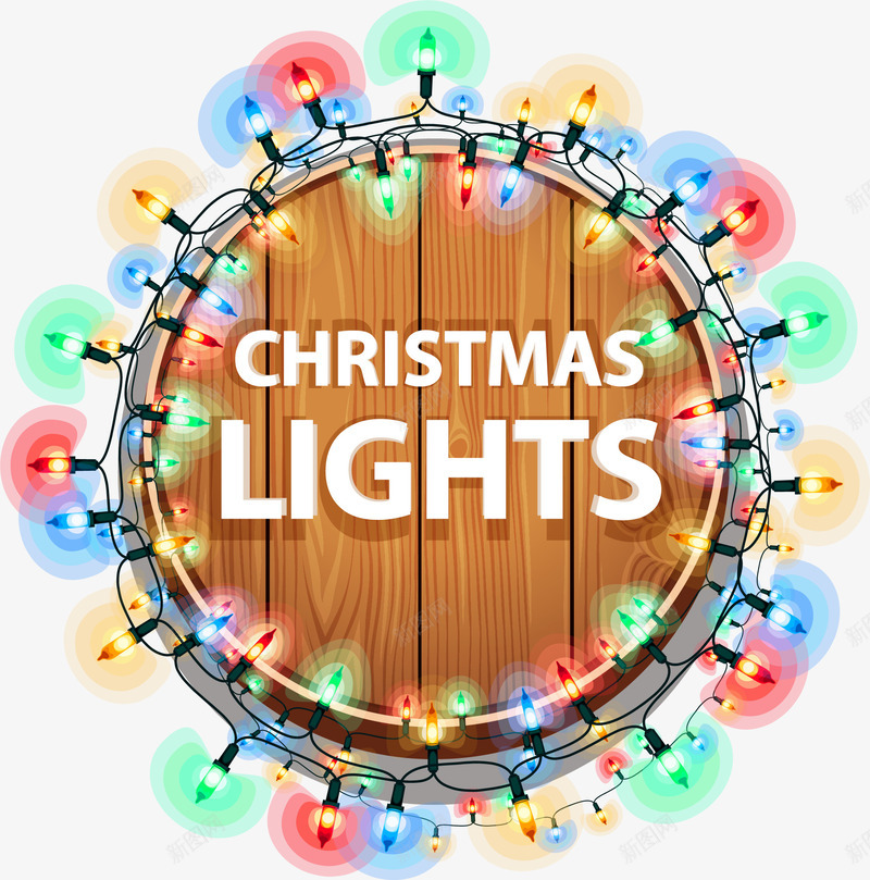 小清新多彩彩灯矢量图ai免抠素材_新图网 https://ixintu.com christmas lights 光晕 唯美彩灯 多彩彩灯 小清新彩灯 简约 矢量图