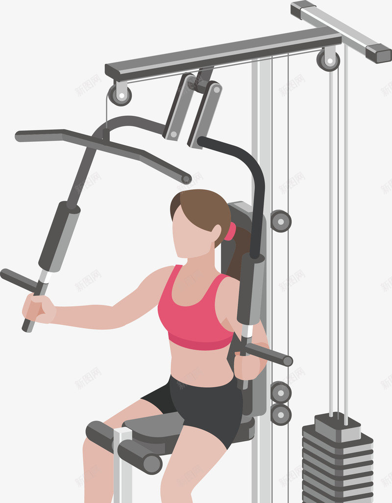 美女健身运动之胳膊锻炼png免抠素材_新图网 https://ixintu.com 体力 健康 出汗 女生胳膊 肌肉 运动