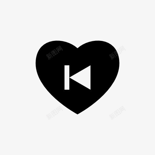心形上一个按钮图标png_新图网 https://ixintu.com heart 心 心形
