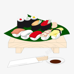 充满日式风味的寿司素材