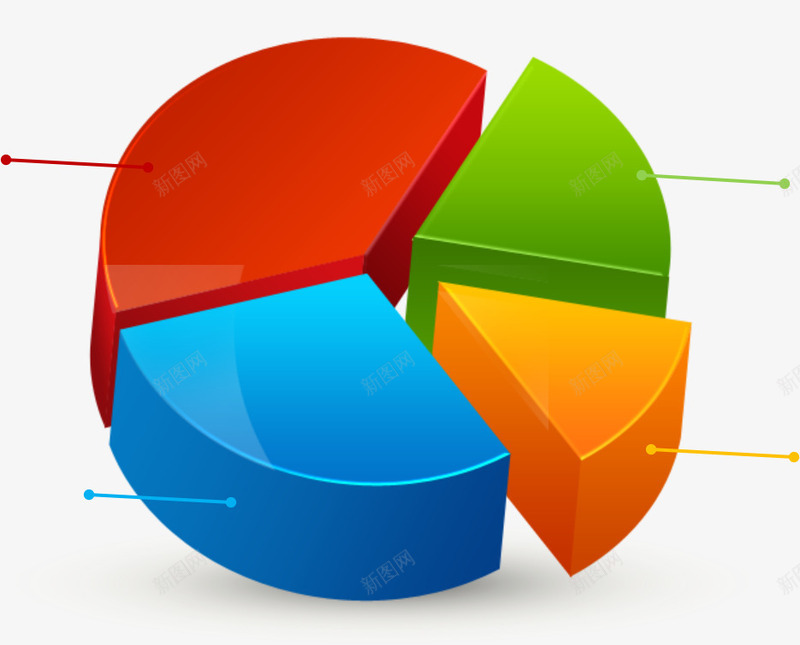 创意PPT元素png免抠素材_新图网 https://ixintu.com 份额 商务 图表 比例