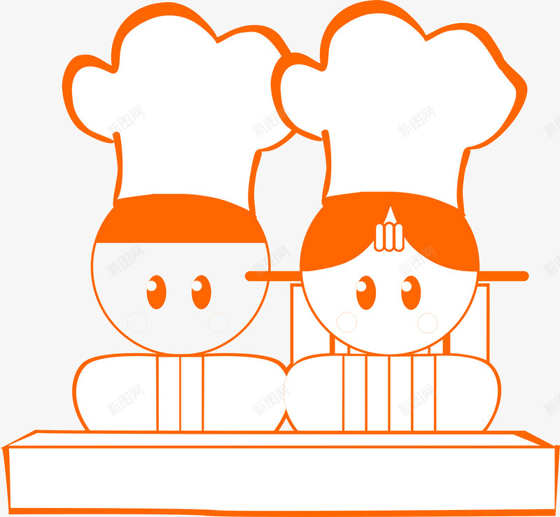 卡通厨师儿童png免抠素材_新图网 https://ixintu.com 儿童 卡通 厨师 女孩 插画 标签 漫画 美食 菜单