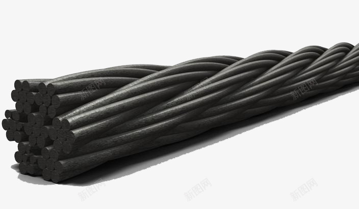 黑色的钢丝绳png免抠素材_新图网 https://ixintu.com 拉力 牢固 绳子 绳索 金属 金属材料 钢丝 钢丝绳 黑色