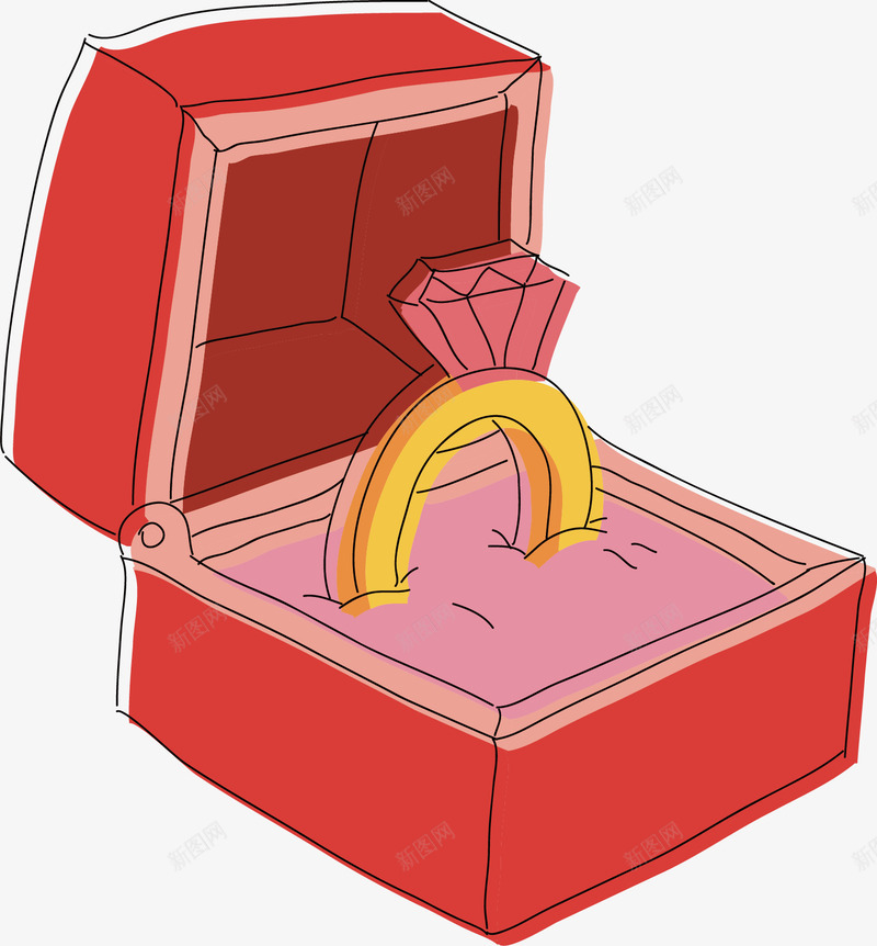 礼品盒子矢量图eps免抠素材_新图网 https://ixintu.com 520 婚礼 庆祝 戒指盒子 矢量图 礼物 红色盒子 结婚戒指盒