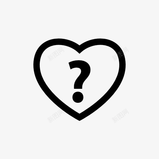 心形帮助按钮图标png_新图网 https://ixintu.com heart 帮助 心 心形 问号