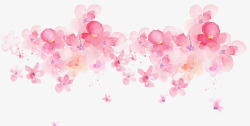 粉色汽车内饰唯美精美水彩墨迹花朵桃花高清图片