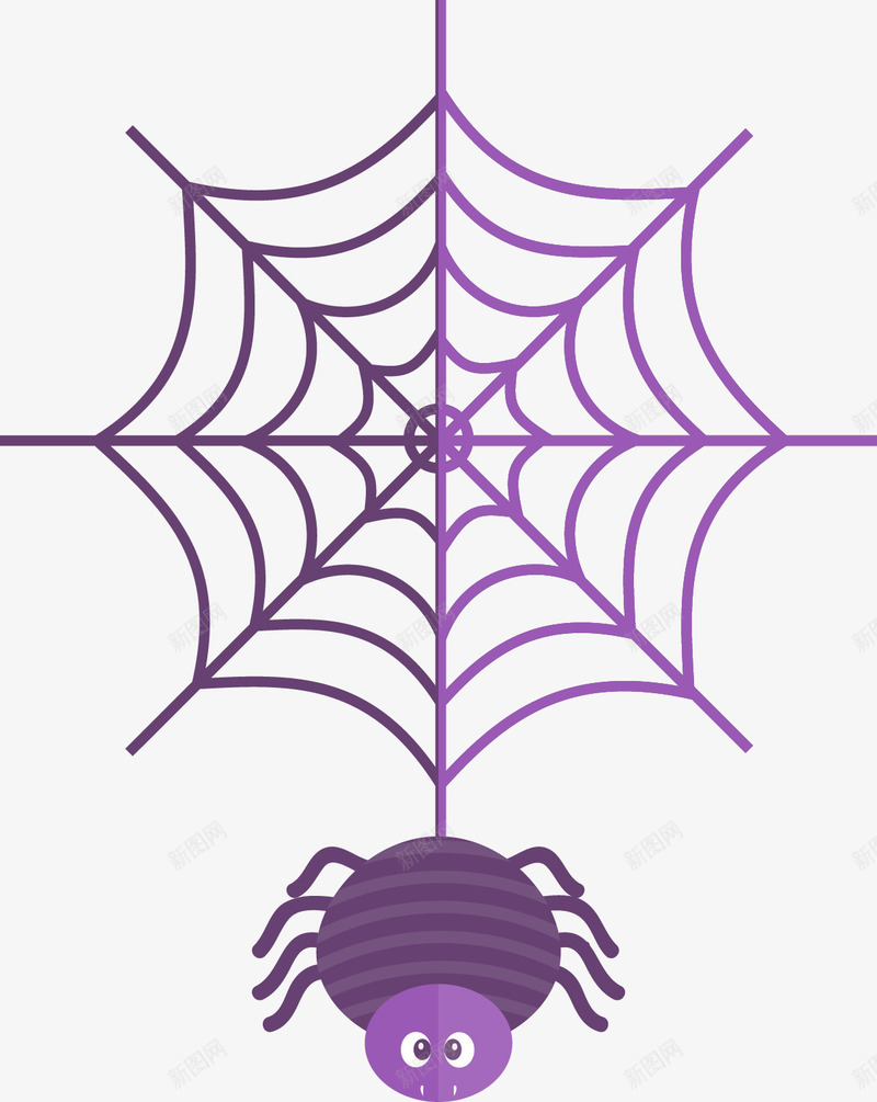 紫色蜘蛛网png免抠素材_新图网 https://ixintu.com PNG图形 PNG装饰 紫色 蜘蛛 蜘蛛网 装饰