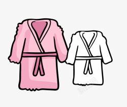 女士浴袍日式女人衣服矢量图高清图片