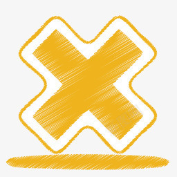 黄色的叉叉符号图标png_新图网 https://ixintu.com 乘号 删除 叉号 红色叉叉