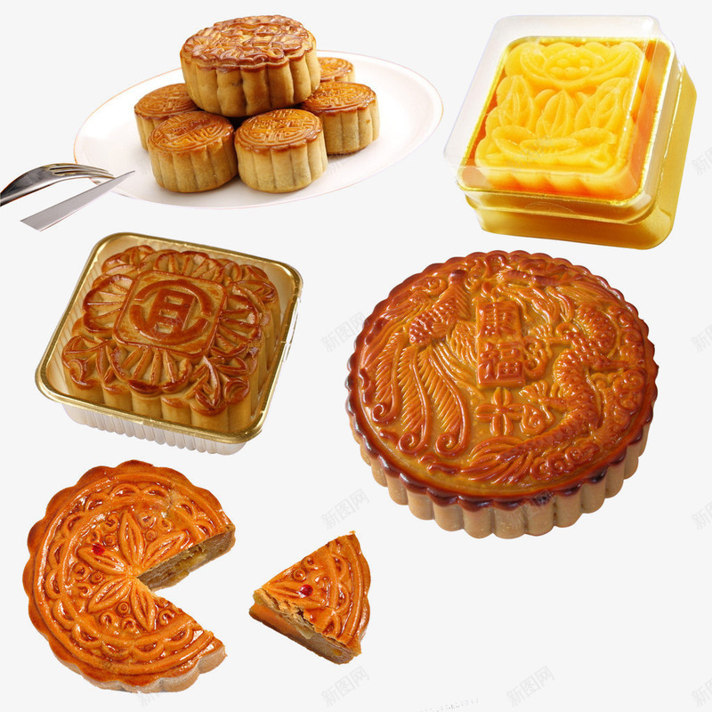 3d3dpng免抠素材_新图网 https://ixintu.com 3D图片 中秋节素材 月饼图案 节日图片 食物 食物素描