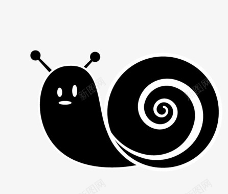 黑色的蜗牛图标图标