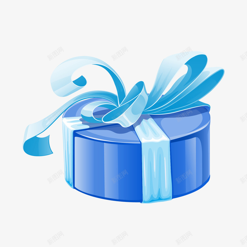 蓝色精美礼盒包装矢量图ai设计背景_新图网 https://ixintu.com 包装 礼盒 精美 蓝色 矢量图