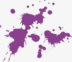 紫色的手绘作图笔刷矢量图素材