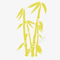 金色竹子几根金黄色竹子带金色竹叶矢量图高清图片
