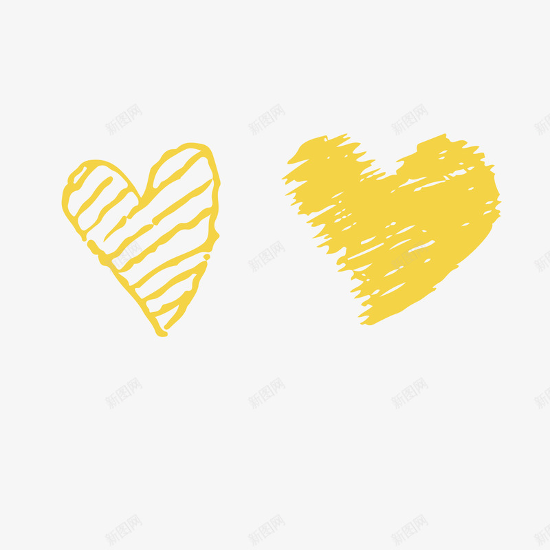 黄色粉笔笔刷清晰png免抠素材_新图网 https://ixintu.com 爱心 笔刷 粉笔 粉笔笔刷 黄色