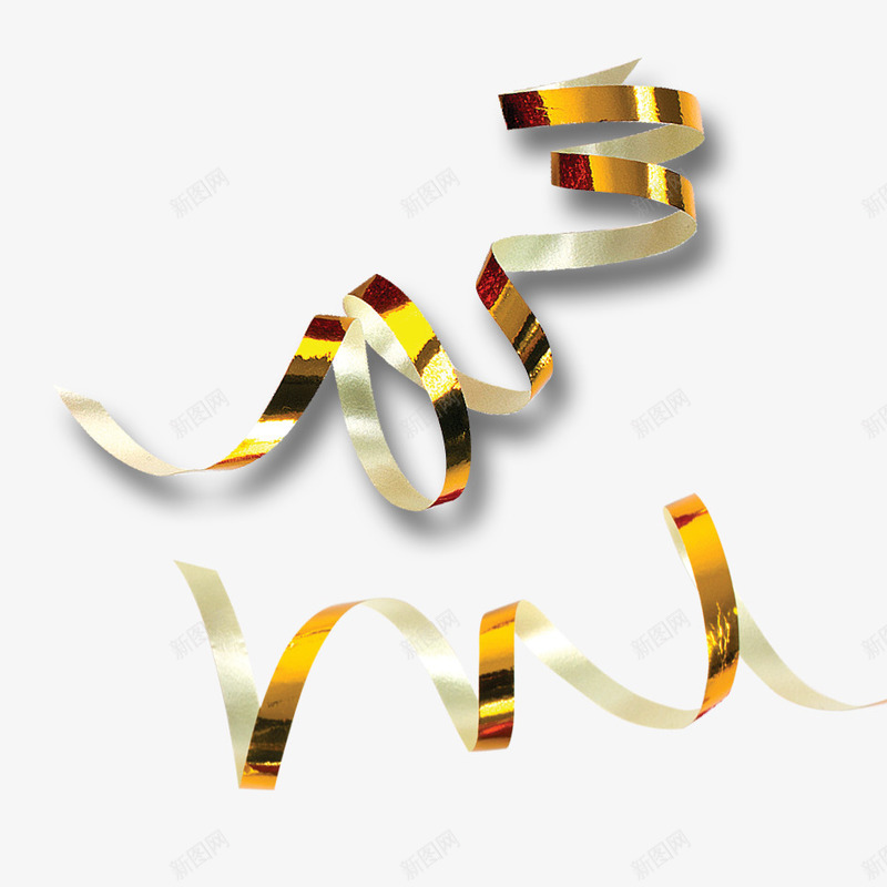 金色彩条png免抠素材_新图网 https://ixintu.com 丝带 发光丝带 唯美丝带 彩条 装饰 金色 金色丝带