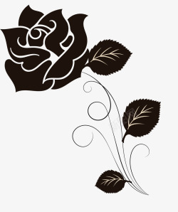 暗黑设计桌面图标下载黑色玫瑰花高清图片