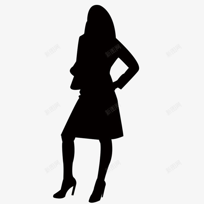 黑色的女性剪影png免抠素材_新图网 https://ixintu.com png图形 png装饰 剪影 女性 装饰 黑色