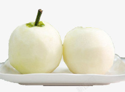 白色梨子削好的梨子高清图片