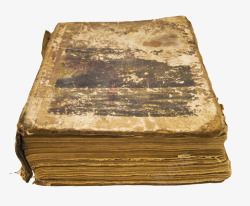 纸质书PNG棕色烂旧的一叠书实物高清图片
