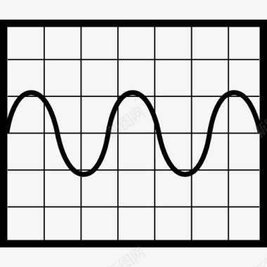 正弦波图形图标图标