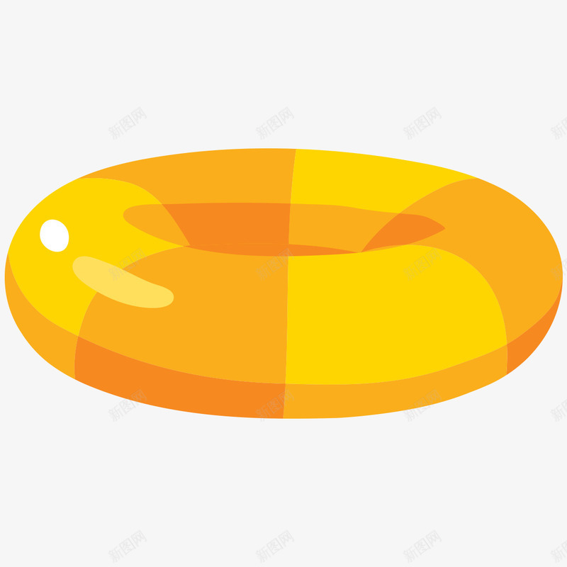 黄色游泳圈png免抠素材_新图网 https://ixintu.com PNG图形 PNG装饰 卡通 游泳圈 装饰 黄色