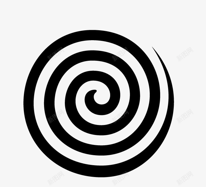 黑色的圆形图标png_新图网 https://ixintu.com png图形 png装饰 圆形 漩涡 装饰 黑色