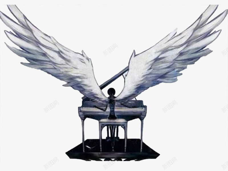 手绘的钢琴翅膀png免抠素材_新图网 https://ixintu.com png图形 png装饰 手绘 翅膀 装饰 钢琴