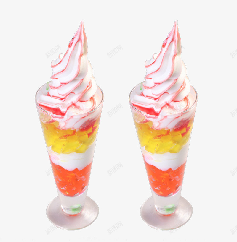 暖色冰淇淋png免抠素材_新图网 https://ixintu.com 冰淇淋 冷食 果味 雪糕 食物