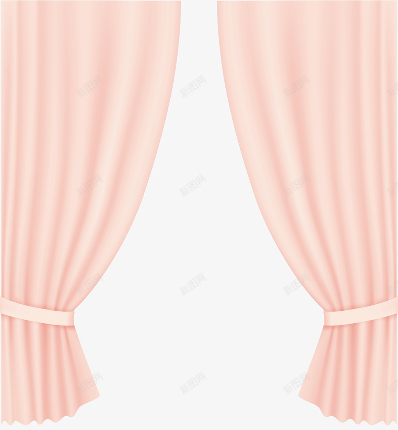 粉色的窗帘png免抠素材_新图网 https://ixintu.com png图形 png装饰 帘幕 窗帘 粉色 装饰