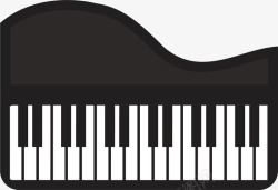 黑色钢琴音乐器材钢琴矢量图高清图片