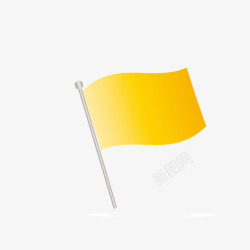队旗黄色旗帜矢量图高清图片