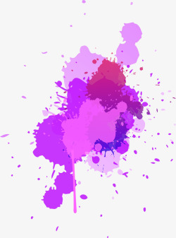 紫色喷洒墨点素材