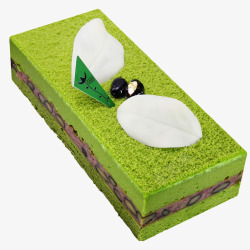 日式素鲍鱼绿色蛋糕高清图片