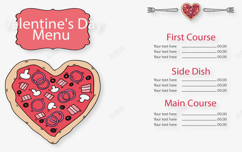 情人节情侣套餐矢量图eps免抠素材_新图网 https://ixintu.com 情人节特供 情侣套餐 浪漫 矢量素材 红色 节日菜单 菜单模板 矢量图