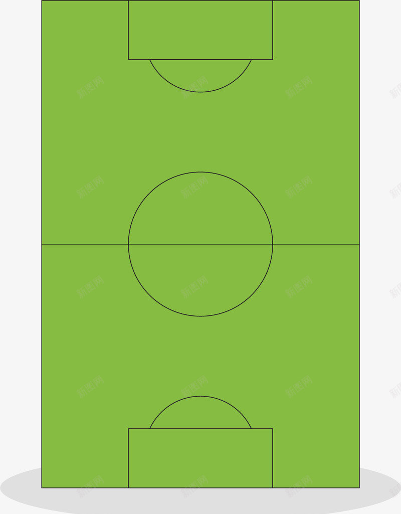 篮球场平面图矢量图ai免抠素材_新图网 https://ixintu.com 俯视图 场地 手绘 线条 绿色 规则图形 设计 矢量图